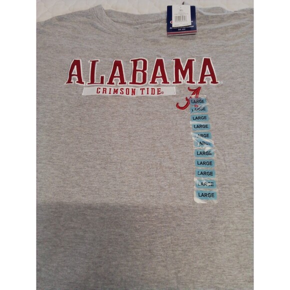 Men's Champion‎ Gray Short Sleeve Alabama New With Tags T-shirt Size Large - Picture 10 of 13